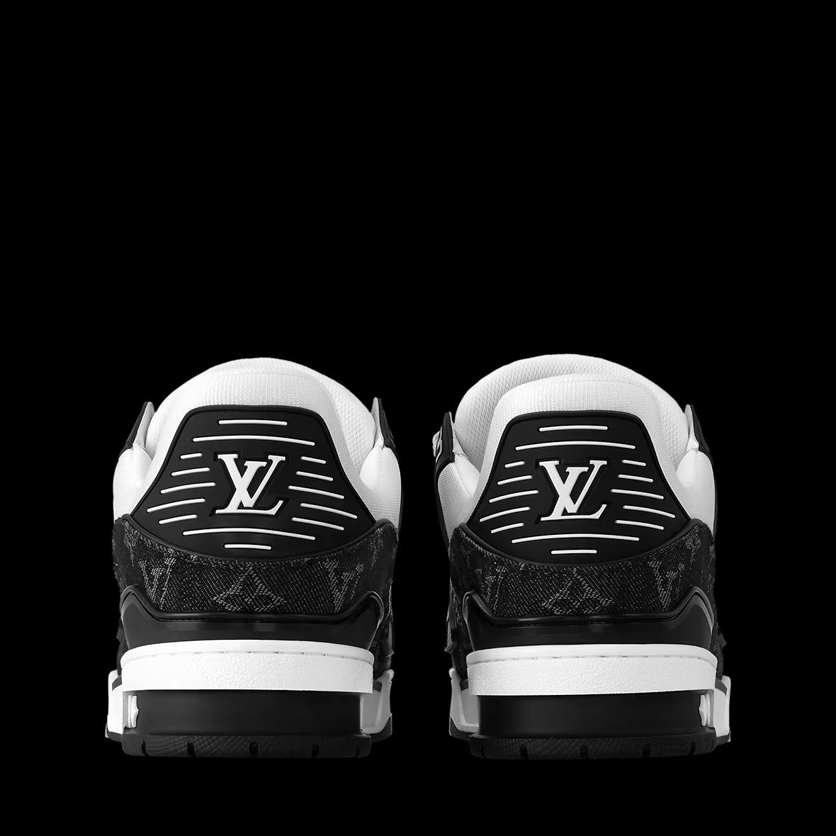 Black LV Trainer Sneaker
