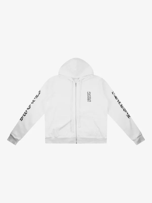 Chrome Hearts White/Black zip-up hoodie