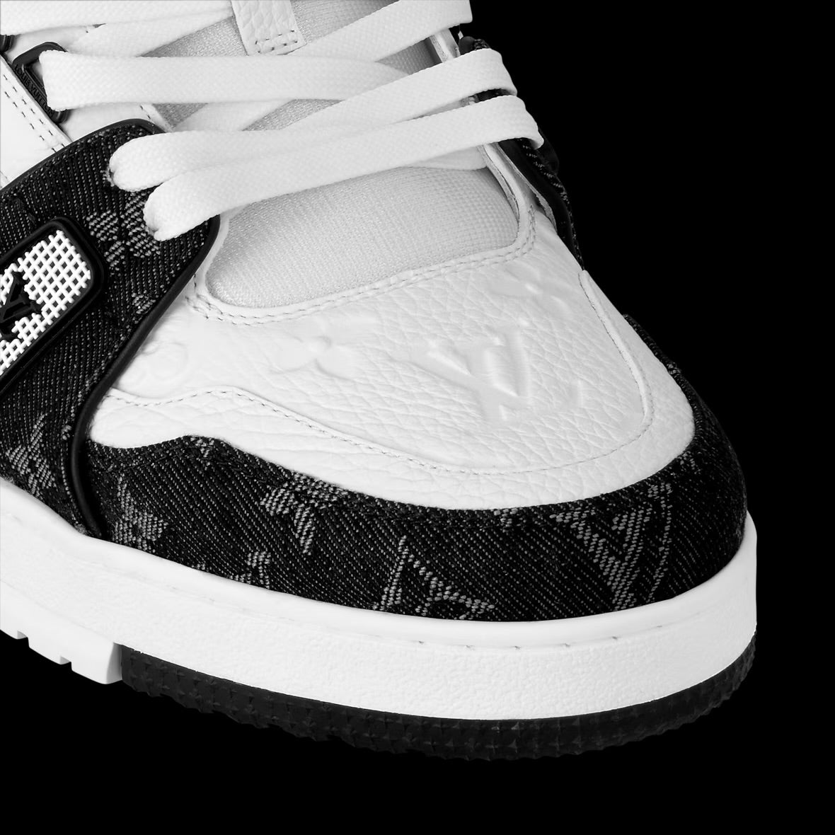Black LV Trainer Sneaker