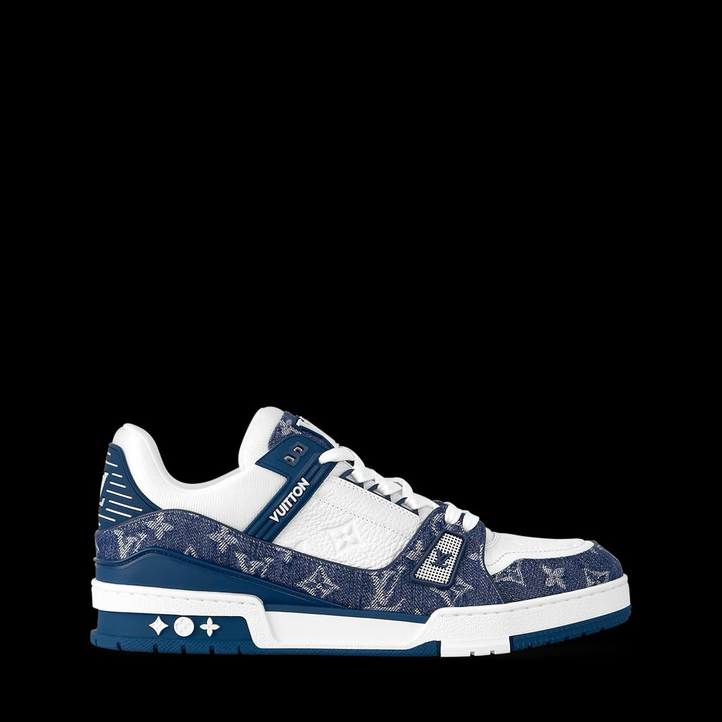 Blue LV Trainer Sneaker
