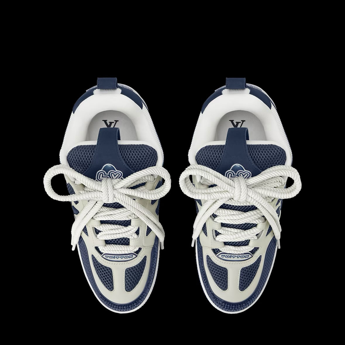 Blue/White LV Skate