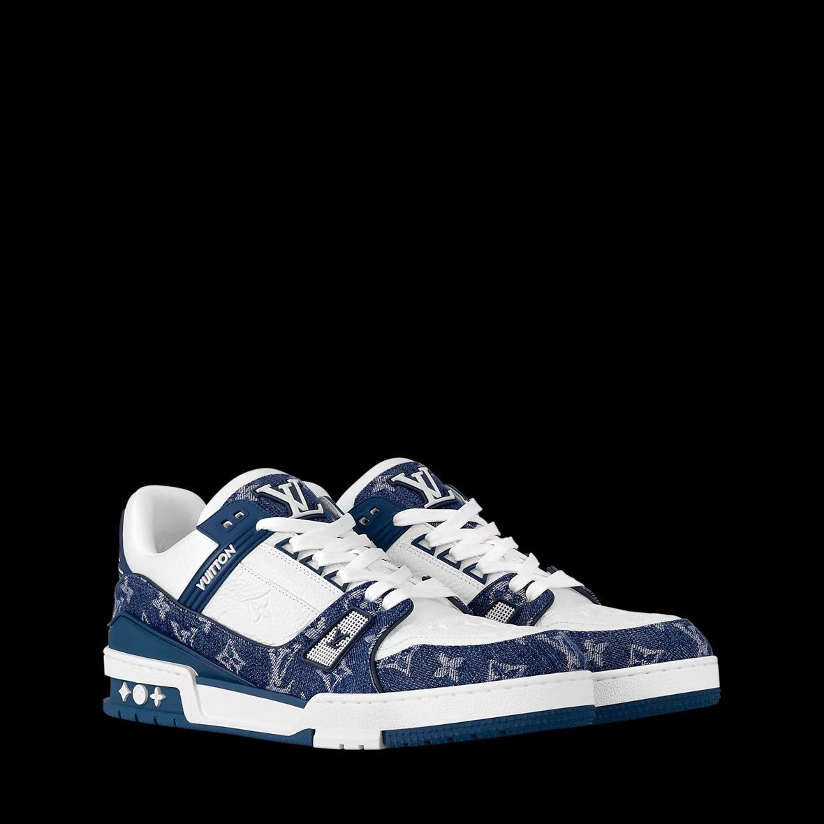 Blue LV Trainer Sneaker