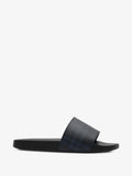 Black Burberry check slides
