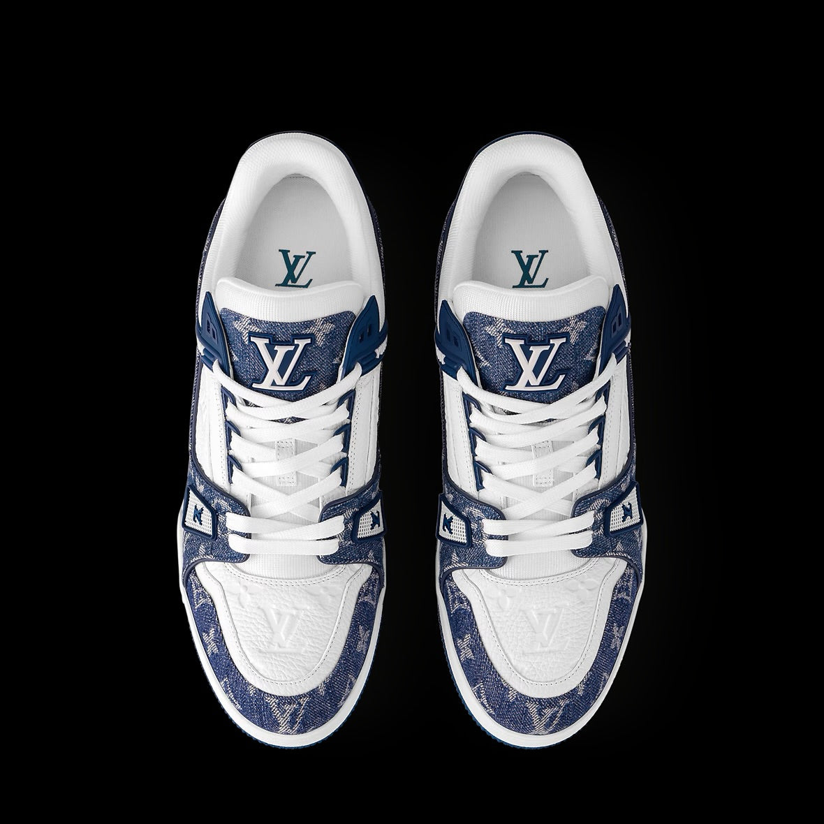 Blue LV Trainer Sneaker