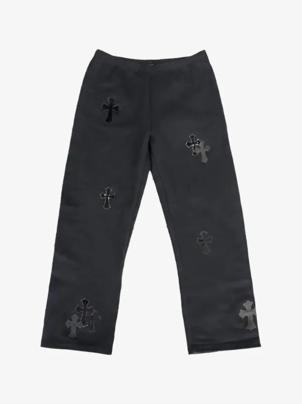 Chrome Hearts Cross patched tracksuit pants